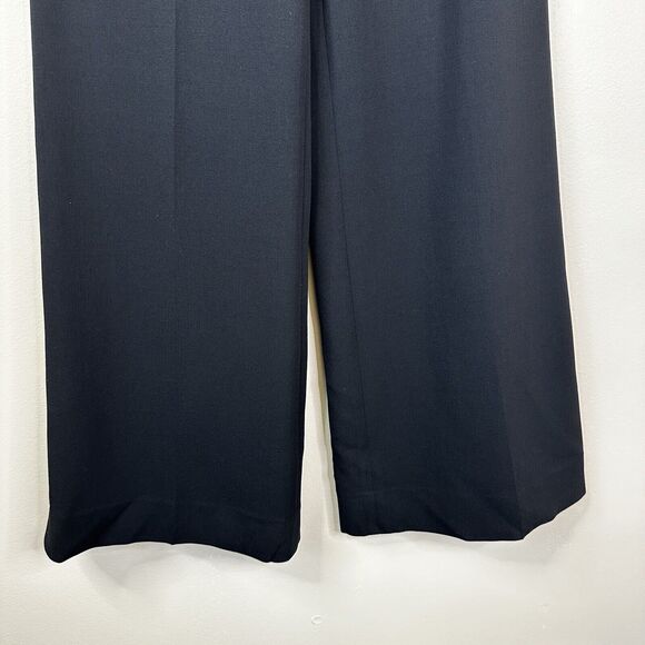 Ralph Lauren Collection Purple Label Pants Size 10 Vintage Wool Wide Leg Black - Picture 3 of 10